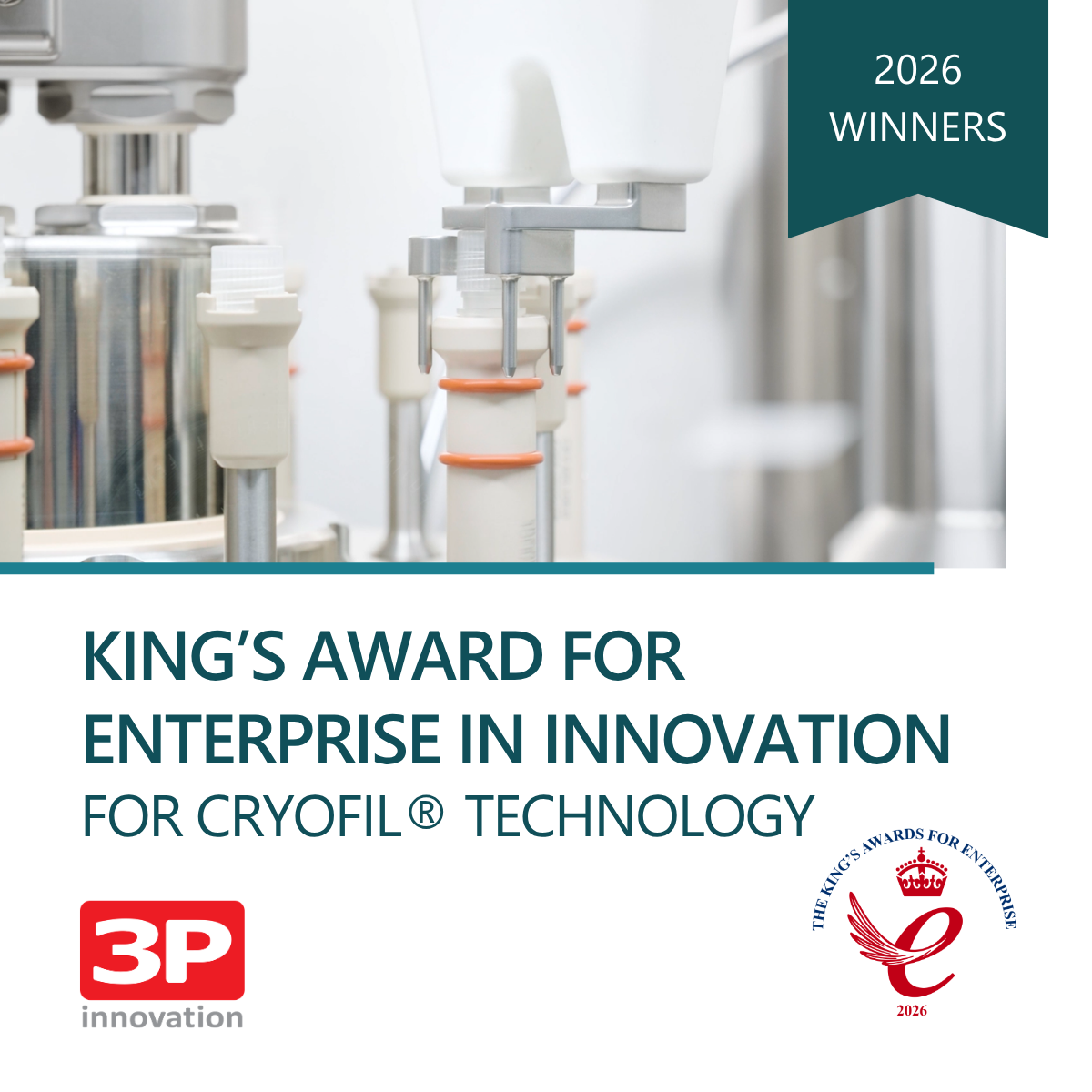 3P innovation Wins King’s Award for Enterprise in Innovation for cryoFIL® Technology